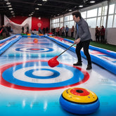 NG-SG073 Sport Game Toys Inflatable Ice Rink Curling Game Boards Curling Lanes Curling Stone Synthetic Curling Rink For Team Build